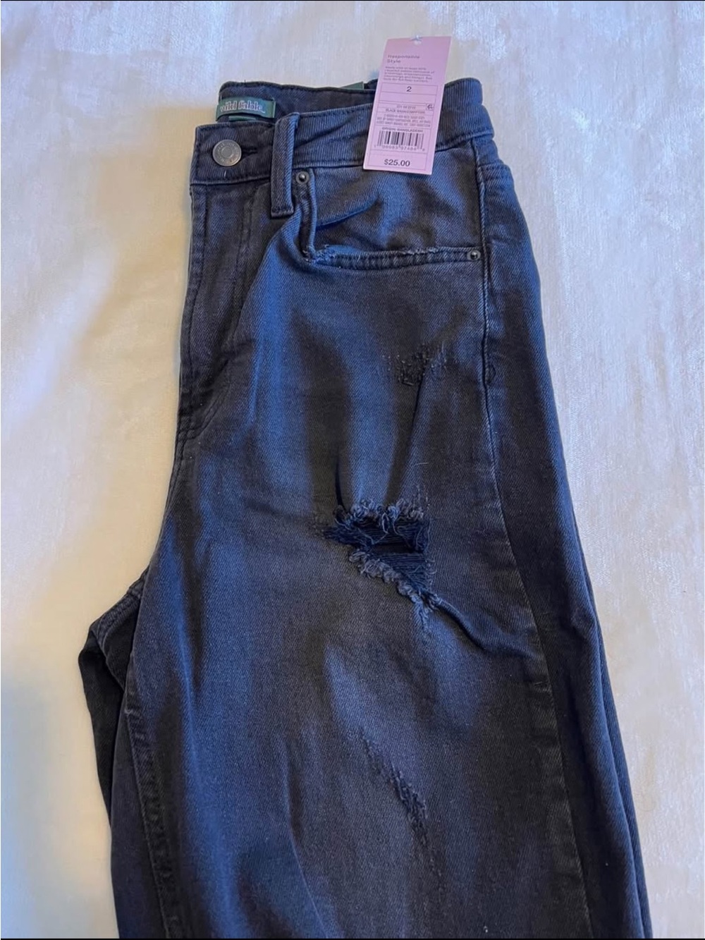 Wild fable size 2 tapered jeans black washed NWT
